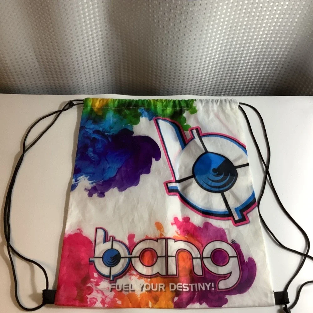 BANG‎ Bag Energy Drink Drawstring Backpack Adjustable Promo String Sack Lot of 2